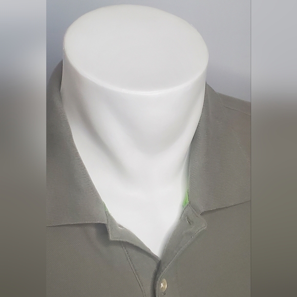 BOSS Hugo Boss -Size M-Polo Shirt -Green Cotton Garment- Preppy- Collar Neck - Picture 4 of 12